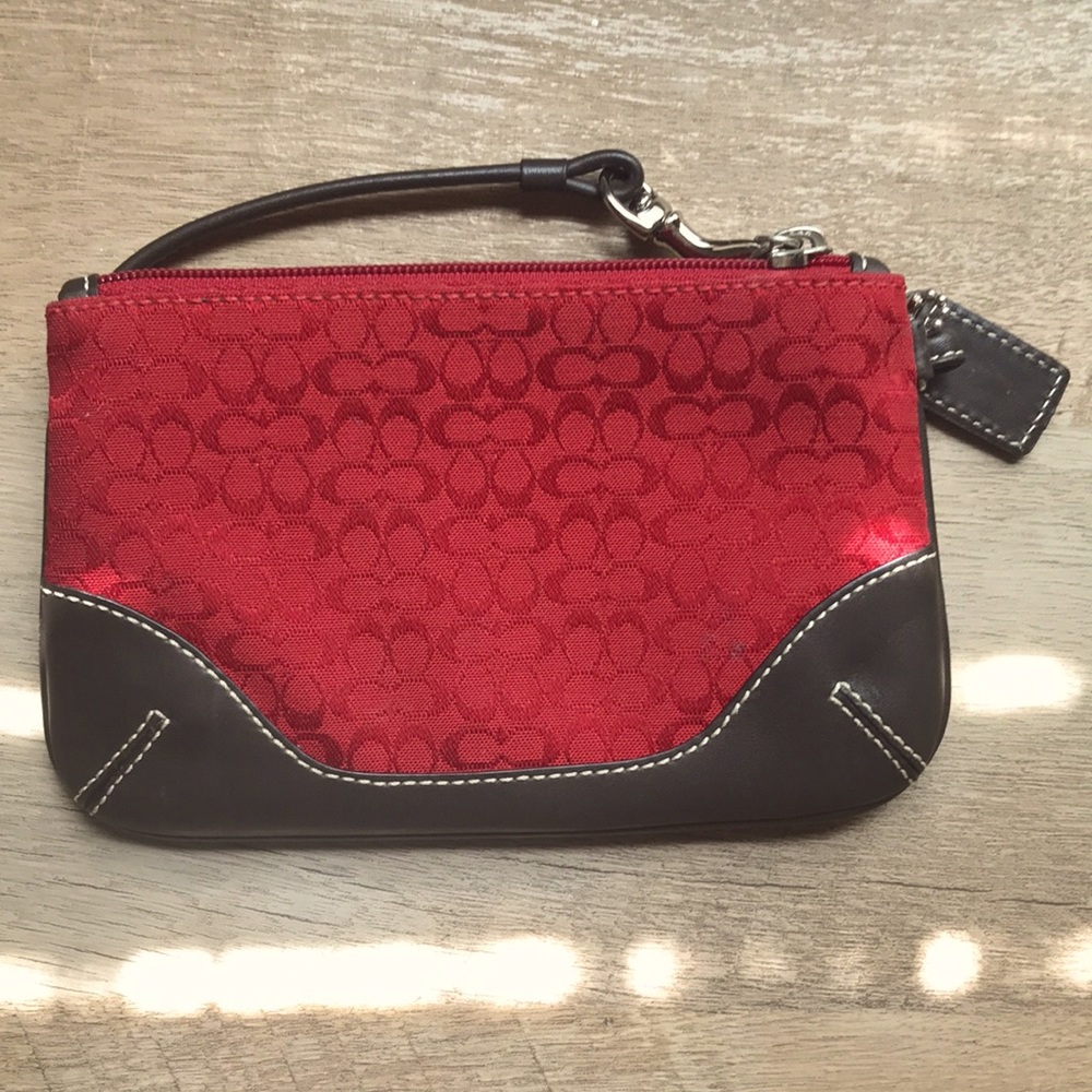 Coach zip wristlet